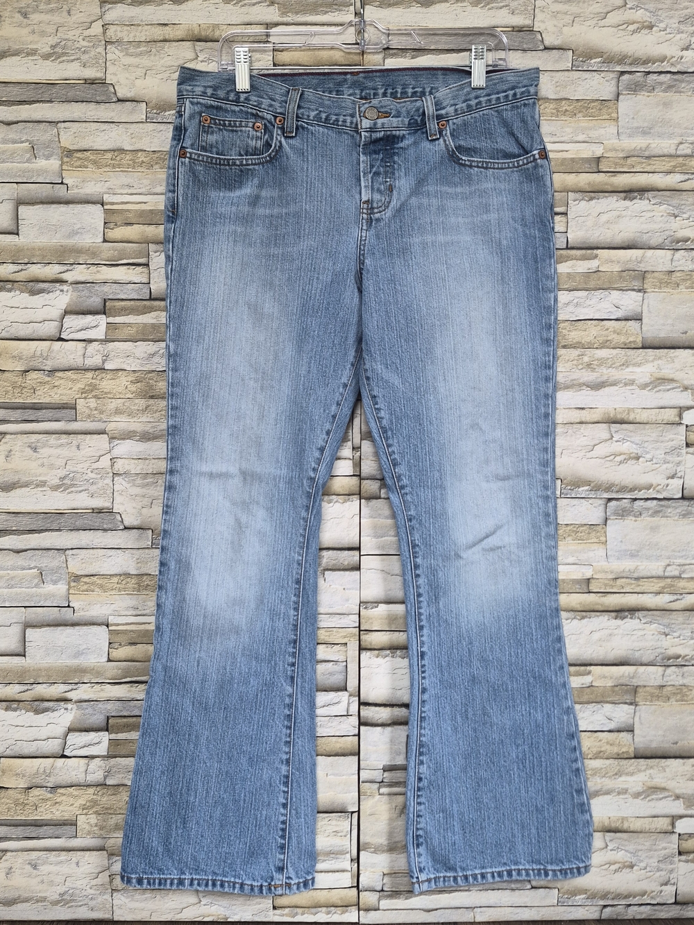 VTG Abercrombie & Fitch  Flare Jeans Women 8S Light Blue Wash 100% Cotton Y2K